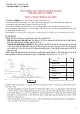 Đề cương ôn tập Học kì 1 KHTN 9 năm 2024–2025 trường THCS Nguyễn Du (Đà Lạt)